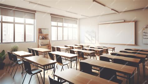 Premium AI Image | Photo of empty classroom background