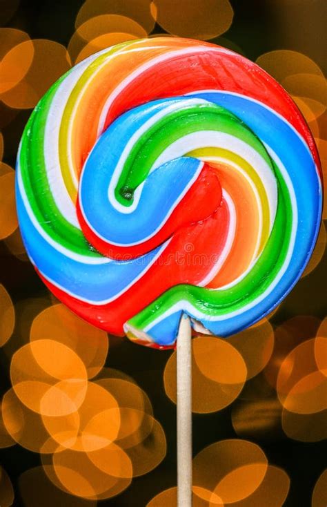 Colorful Sugar Candy In Front Of Lights Stock Image Image Of