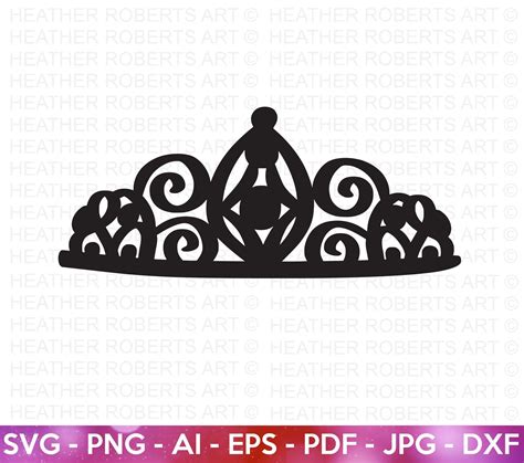 Princess Tiara, Party Supplies, Craft Supplies, Queen Crown, Digital ...