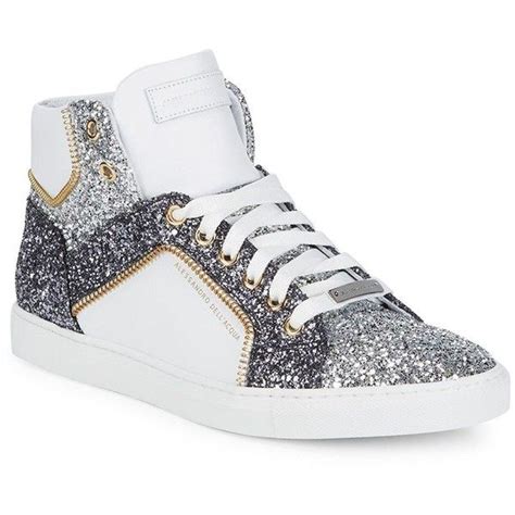 Alessandro Dell Acqua Sequin High Top Sneakers 9 780 INR Liked On