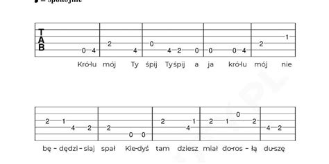 Ko Ysanka Dla Okruszka Taby Na Gitar Proste Nuty Zacznij Gra Na