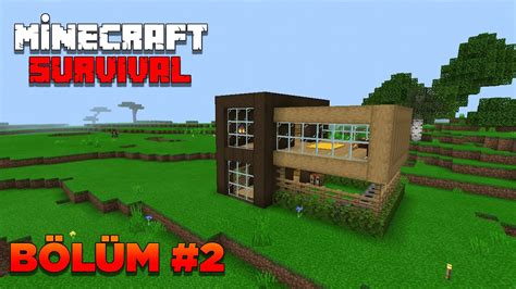 Yenİ Yapimi Basİt Evİmİz Mİnecraft Survİval BÖlÜm 2 Youtube