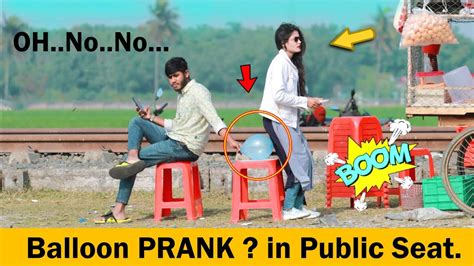 Popping Balloon Blast In Public Seat Prank Viral Popping Balloons