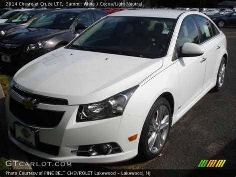 Summit White 2014 Chevrolet Cruze Ltz Cocoalight Neutral Interior