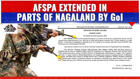 Afspa Extended For Another 6 Months In Parts Of Nagaland By Centre