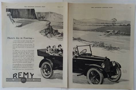 1920 REMY Starting Lighting Ignition Studebaker Light Six Car 2 Page Ad