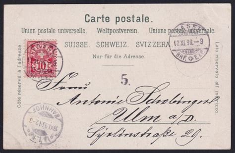 Schweiz Lithographie Gruss Aus Basel Bilder Briefmarken