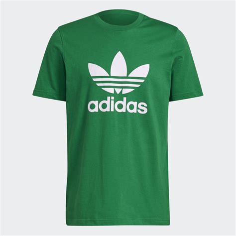 T Shirt Homme Adicolor Classics Trefoil Adidas Originals Vert Blanc