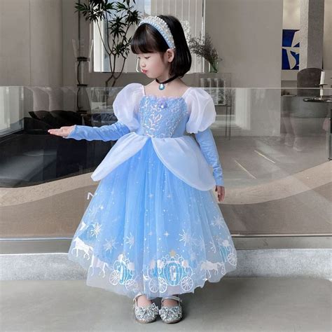 Fantasia Infantil Cinderela Premium Cosplay 2T Vestido CJ2