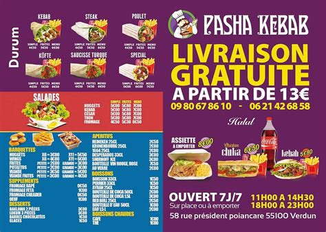 Pasha Kebab Diner Verdun Française Cuisine Près De Moi Réserver