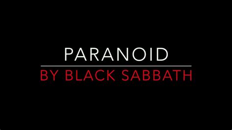 Black Sabbath Paranoid 1970 HD Lyrics YouTube