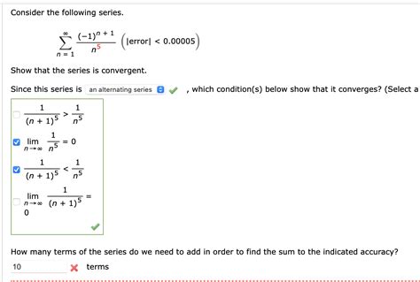 Solved Consider The Following Series 00 In 1 1 N5 Chegg