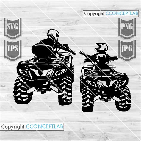 Atv Father And Son Riding Svg File Atv Svg Like Etsy Australia