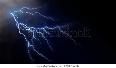 Light Blue Isolated Vector Lightning Png Stock Vector (Royalty Free ...