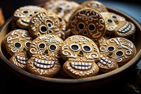 Galleta De Az Car Grotesca Casera Con Calavera Y Esqueleto Durante Una