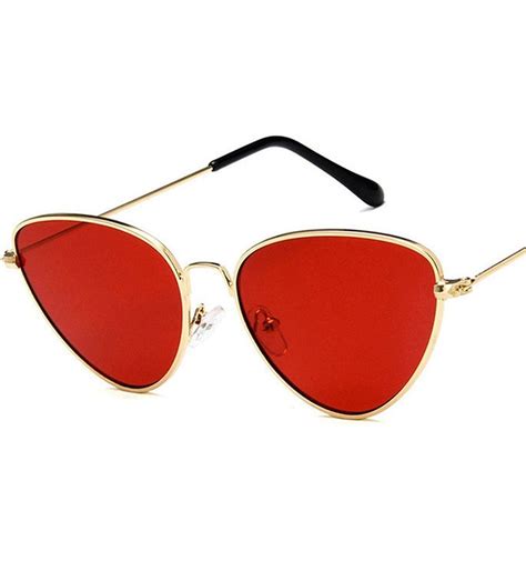 Fashion Women Cat Eye Sunglasses Brand Designer Retro Metal Coating