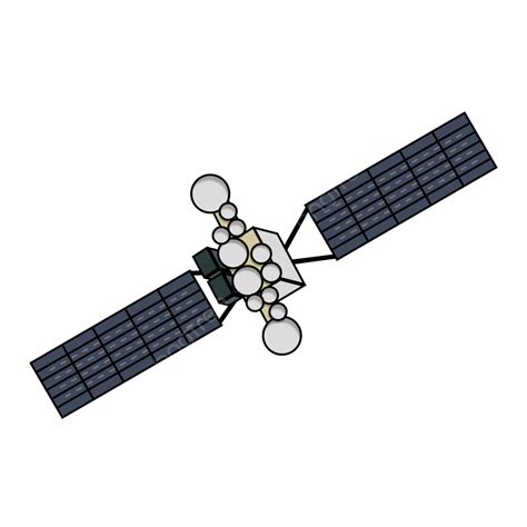 Cartoon Satellite White Transparent Cartoon Cute Satellite Design