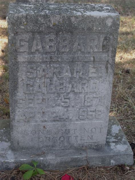 Sarah Elizabeth Carter Gabbard 1871 1958 Find A Grave Memorial