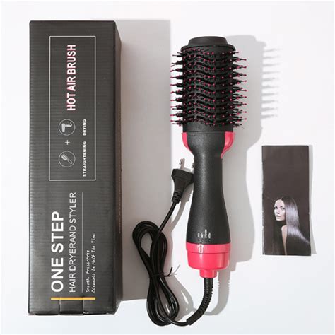 Hair Dryer Brush Hot Air Hair Brush Styler For Straightening Curling