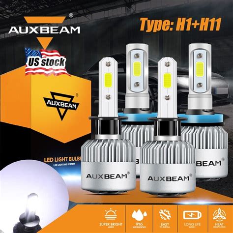 Auxbeam S H H Led Headlight Hi Low For Ford Focus Kia