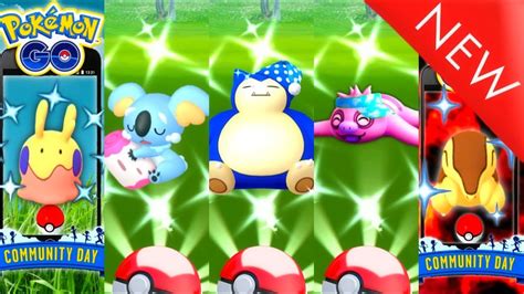 New Shiny Komala Shiny Nightcap Snorlax Next Community Day Moves