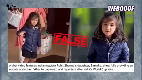 Fact Check Old Unrelated Video Of Cricketer Rohit Sharmas Daughter