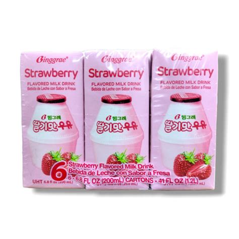 Bingrae Leche Sabor Fresa Six Pack L Ml C U Okmart