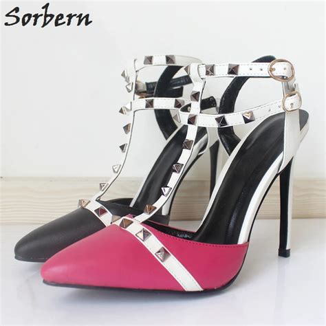 Aliexpress.com : Buy Sorbern Sexy T Straps Pointed Toe Ladies Shoes ...