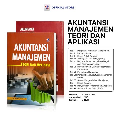 Jual Buku Akuntansi Akuntansi Manajemen Teori Dan Aplikasi Pustaka