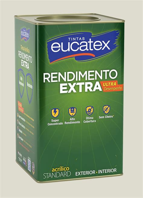 Latex Acrílica Fosco Eucatex R Extra 18L Bianco Seren Tocco Tudo