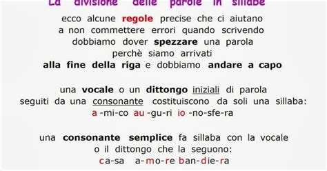 Paradiso Delle Mappe La Divisione Delle Parole In Sillabe Sillaba