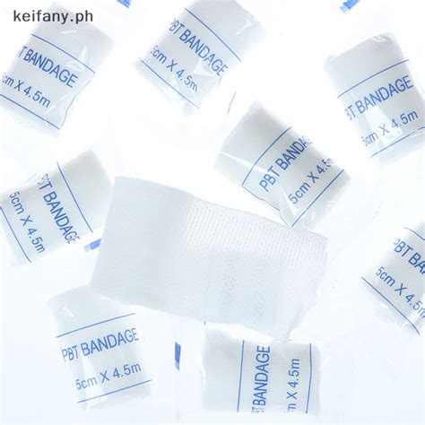 Keifany 10 Rolls Lot 5cmx4 5m PBT Elastic First Aid Kit Gauze Roll