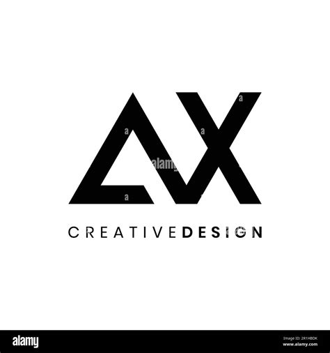 Modern Initial Ax Logo Design Vector Illustration Stock Vector Image