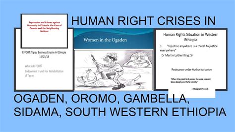 Human Right Crises In Ogaden Oromia South Western Ethiopia YouTube