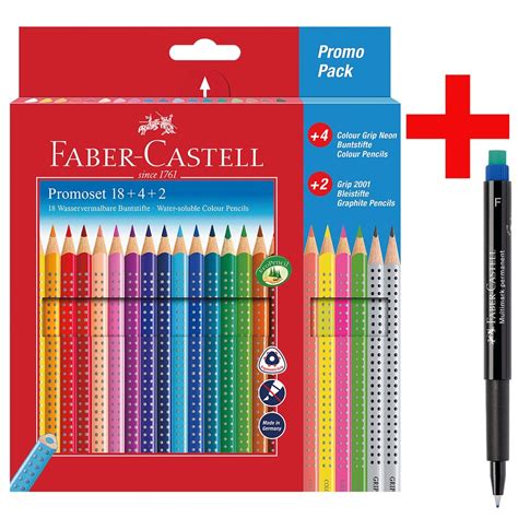 Faber Castell Schule Promo Pack Buntstifte Colour Grip Inkl