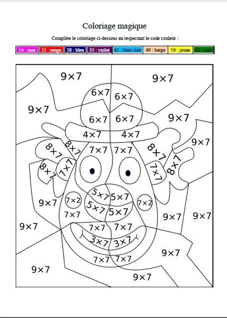 C/coloriage Code Tables De Multiplication | Template Printable