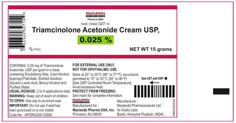 Dailymed Triamcinolone Acetonide Cream