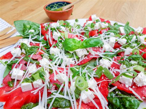 Koolhydraatarme Tomaten Carpaccio Salade