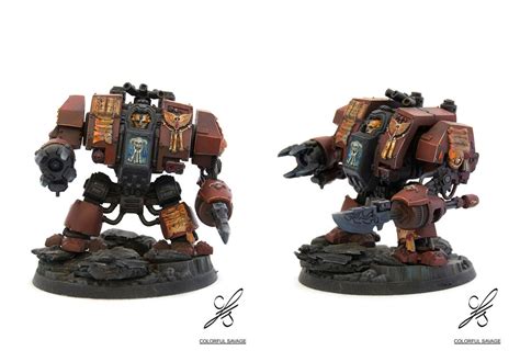 Blood Angels Librarian Dreadnought Front By Colorfulsavage On Deviantart