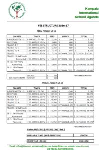 Kampala International School Fees Structure - Fixus Jobs