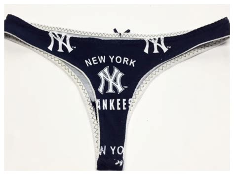 New York Yankees Subtle White Womens Thong Ladies Underwear Stans