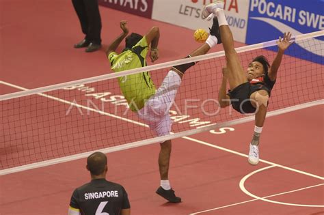 Sepak Takraw Penyisihan Regu Putra Singapura Vs Pakistan Antara Foto