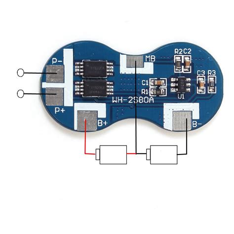 2S Li Ion 18650 Lithium Battery Charger Protection Board 7 4V