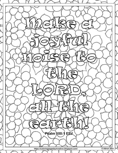 Make A Joyful Noise Coloring Page