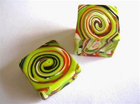 Scrappy Spiral Squares Polymer Clay Crafts Clay Beads Polymer Clay