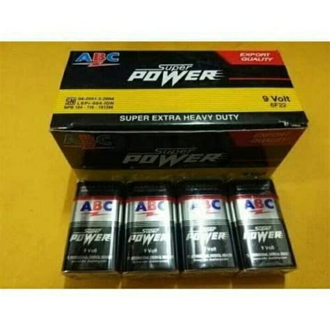 Jual Battery ABC Super Power 9V Batere Kotak ABC 9V Shopee Indonesia