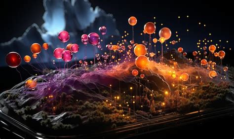 Premium Photo Cluster Of Colorful Balloons Floating In Air