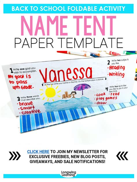 Name Tent: Back To School Foldable Activity | PDF | Digital Millennium Copyright Act | Human ...