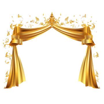 Grand Opening Golden Ribbon Opening Png And Vector With Transparent