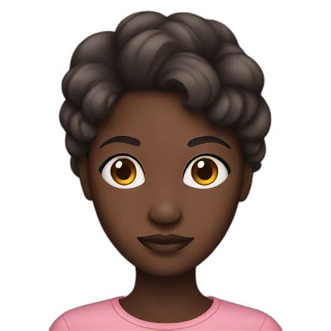 A Woman With Dark Brown And Sleep Eyes Ai Emoji Generator